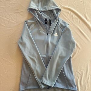 Adidas Sky Blue Hoodie with Zip